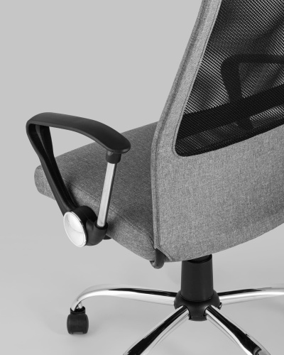 Кресло офисное TopChairs Bonus серое. Фото №8