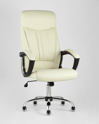 Кресло руководителя TopChairs Tower бежевое фото Кресло руководителя TopChairs Tower бежевое. Фото №3