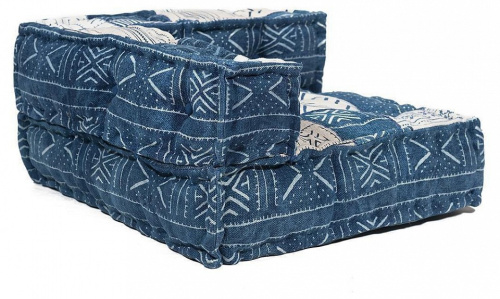 Модуль мягкий угловой  Secret De Maison BASKO (mod. 10092) cotton Kilim, 80х80х43см, синий. Фото №1