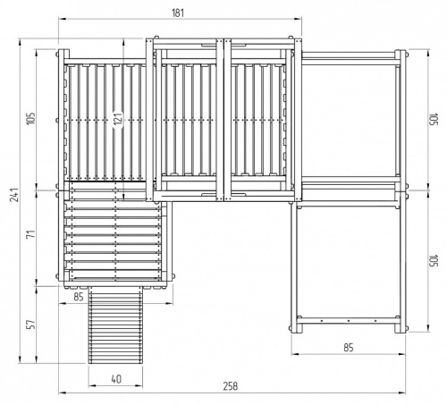Комплекс игровой ДК3Б, бирюзовый, серый. Фото №10