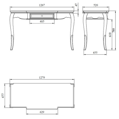 Стол туалетный Тэсоро ГМ 6389 фото Стол туалетный Тэсоро ГМ 6389. Фото №4