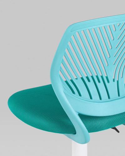 Кресло компьютерное детское Анна бирюзовый. Фото №8