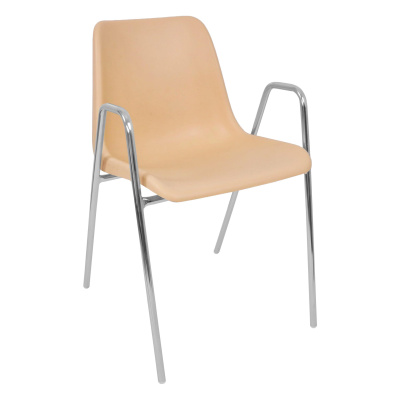 Стул Vicenza-4 высокие ножки с подлокотниками хром. Фото