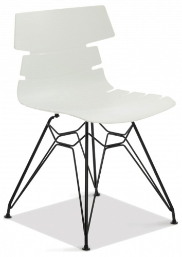 Стул HANSEN (mod. 622N) пластик/металл, 51х47х80 см, высота до сиденья 45 см, белый/черный (поставляется по 4 шт). Фото №1