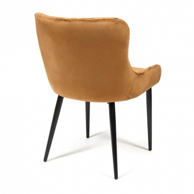 Стул ELI (mod. 8202) металл/ткань, 53x61,5x83 см, коричневый (G-062-61)/черный  (поставляется по 2 шт) фото Стул ELI (mod. 8202) металл/ткань, 53x61,5x83 см, коричневый (G-062-61)/черный  (поставляется по 2 шт). Фото №2