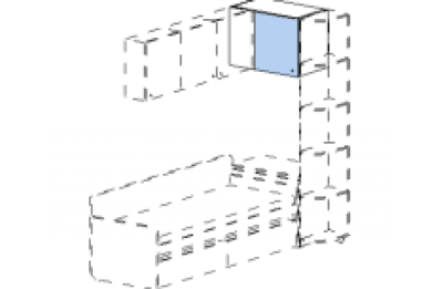 Полка навесная для формирования углового варианта Силуэт. Фото