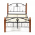 Кровать РУМБА (AT-203)/ RUMBA Wood slat base дерево гевея/металл, 90*200 см (Single bed), красный дуб/черный. Фото №2