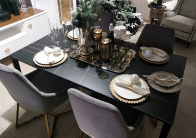 Стол DT-2010 черная керамика MR32 (160) фото Стол DT-2010 черная керамика MR32 (160). Фото №4