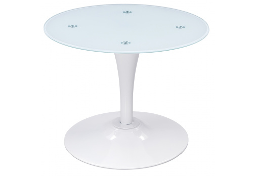 Стол стеклянный Tulip mini white. Фото №1