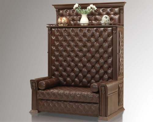 Диван со спальным местом для кабинета Б 5.18 Орех/Кофе. Фото №1