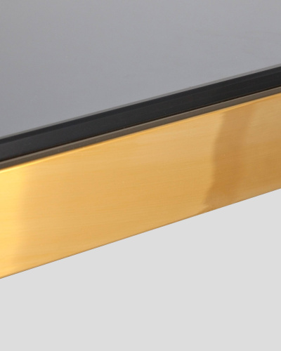 Журнальный столик 55*55 ГЭТСБИ золото стекло smoke. Фото №7