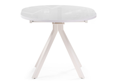 Стол стеклянный Ален 90 белый. Фото №3