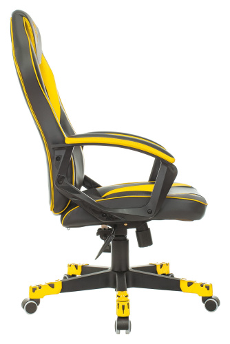 Кресло игровое Zombie GAME 16 черный/желтый текстиль/эко.кожа крестовина пластик. Фото №5