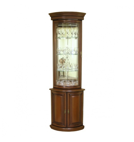 Шкаф для посуды Милан 4 + витрина Милан 6 фото Шкаф для посуды Милан 4 + витрина Милан 6. Фото №1