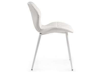 Стул Вальд экокожа белый / белый глянец фото Стул Вальд экокожа белый / белый глянец. Фото