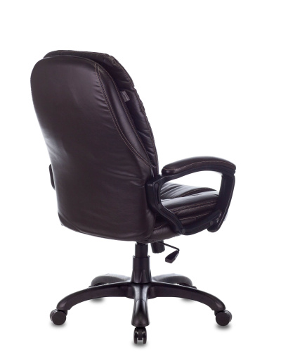 Кресло руководителя Бюрократ CH-868N темно-коричневый NE-15 эко.кожа крестовина пластик. Фото №6