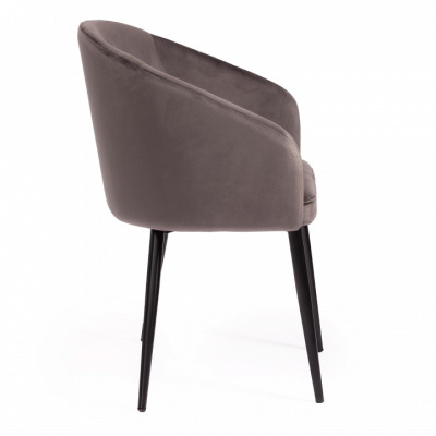 Кресло LA FONTAIN (mod. 004) вельвет/металл, 60 х 57 х 84 см , серый (HLR 24)/черный (поставляется по 2 шт). Фото №2