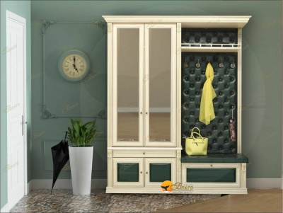 Прихожая со шкафом и вешалкой c зеркалами Б5.11-11(з). Фото