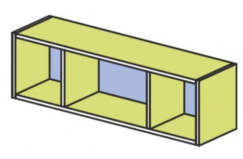 Полка настенная три секции Силуэт фото Полка настенная три секции Силуэт. Фото №1