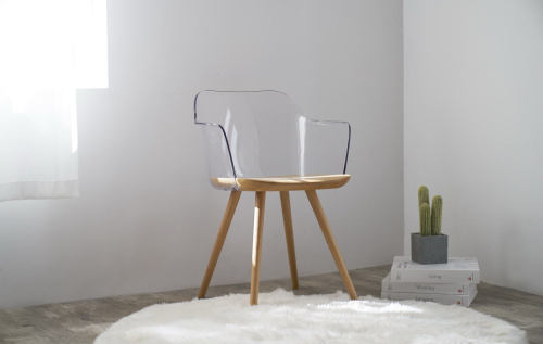 Стул PC-S097 прозрачный/бук. Фото №9