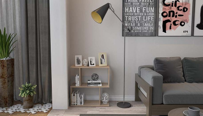Стеллаж Polini Home Smart, древесина коричневая светлая дуб фото Стеллаж Polini Home Smart, древесина коричневая светлая дуб. Фото №5
