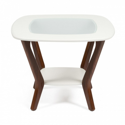 Стол журнальный GOODWIN МДФ/дерево, 65*65*50 см, белый фото Стол журнальный GOODWIN МДФ/дерево, 65*65*50 см, белый. Фото №2