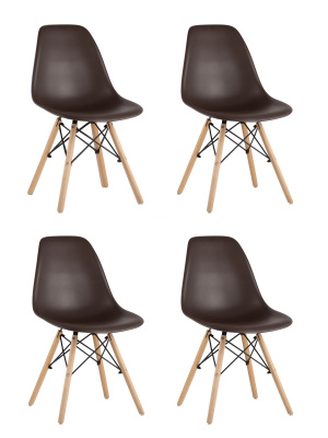 Стул DSW коричневый x4 фото Стул DSW коричневый x4. Фото №2