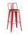 Стул барный TOLIX WOOD со спинкой красный глянцевый. Фото №1