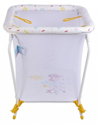 Манеж Polini Kids Малышарики Солнечный день, белый. Фото