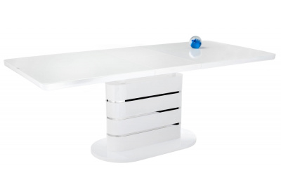 Стол стеклянный Plas 140 super white. Фото