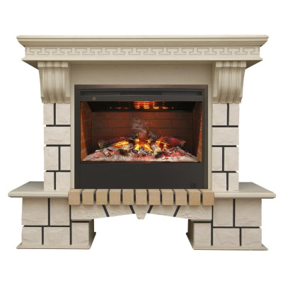 Каминокомплект RealFlame Stone New 26 WT с Helios 26 3D. Фото №2
