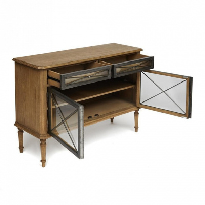 Буфет Secret De Maison AURORA ( mod. BUF 18-15 ) красное дерево/металл, 117х40х85см, античный дуб. Фото