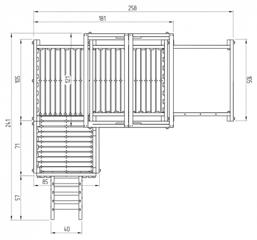 Комплекс игровой ДК5Б, бирюзовый, серый. Фото №10