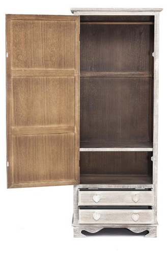 Шкаф платяной Secret De Maison Lilou (mod. 63105) дерево павловния, мдф, 75х50х190см, Античный коричневый. Фото №2