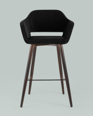 Стул барный Саймон велюр черный. Фото №5