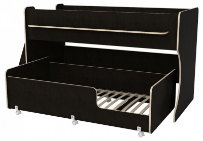 Кровать двухъярусная Р444 Капризун 7, древесина коричневая светлая дуб. Фото