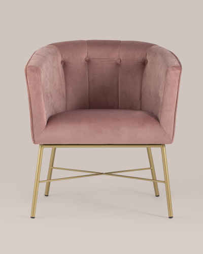 Кресло Шале велюр розовый. Фото №5