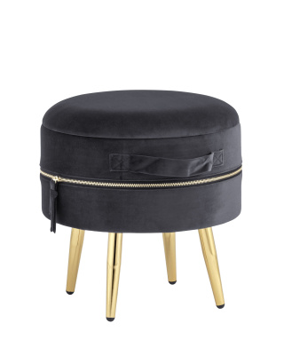 Пуф Тильда велюр антрацит. Фото