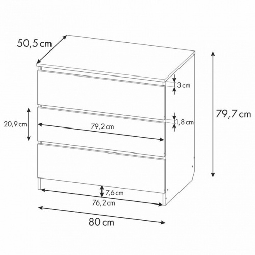 Комод Polini kids Simple 1980, белый. Фото №10