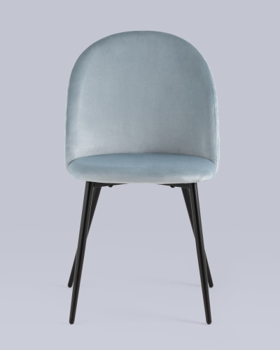 Стул Lilly велюр серо-голубой. Фото №5