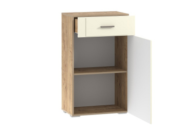 Тумба для обуви Livorno НМ 040.65 (фасад правый), Софт Панакота, Дуб Бунратти. Фото