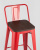 Стул барный TOLIX WOOD со спинкой красный глянцевый. Фото №8