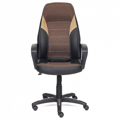 Компьютерное кресло INTER кож/зам/ткань, черный/коричневый/бронзовый, 36-6/ЗМ7-147/21 фото Компьютерное кресло INTER кож/зам/ткань, черный/коричневый/бронзовый, 36-6/ЗМ7-147/21. Фото №2