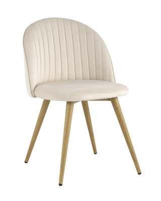 Стул Лион Страйпс велюр кремовый. Фото №2