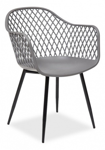 Стул DIEGO (mod. 8003) металл/пластик, 55х60х82,5 см, серый/черный (поставляется по 4 шт). Фото №1